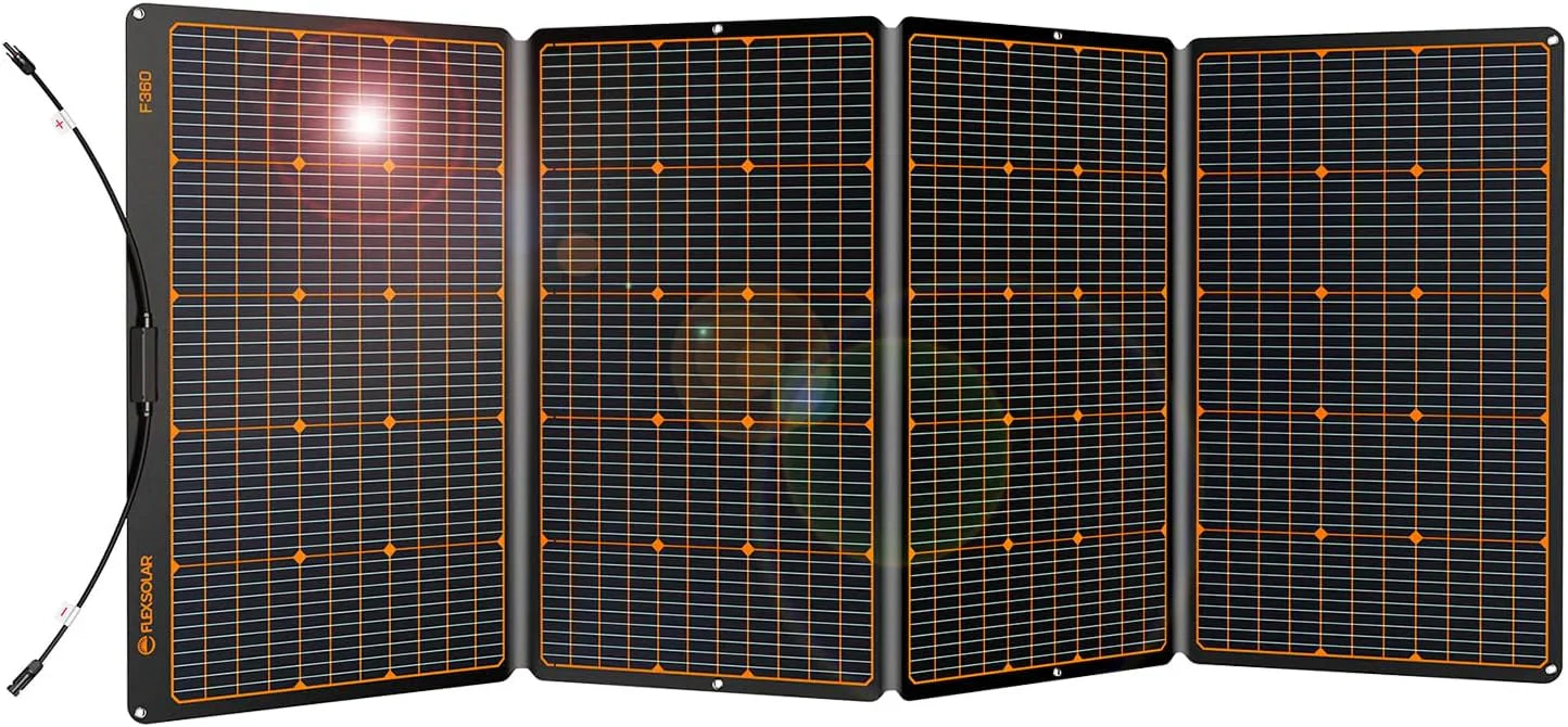 FlexSolar 360W foldable portable solar panel front view Kuwait