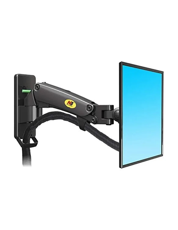 North Bayou F120 Gas Strut Flexi Wall Mount, 360° Rotation, Gas-Strut Support and Space-Saving Wall Installation