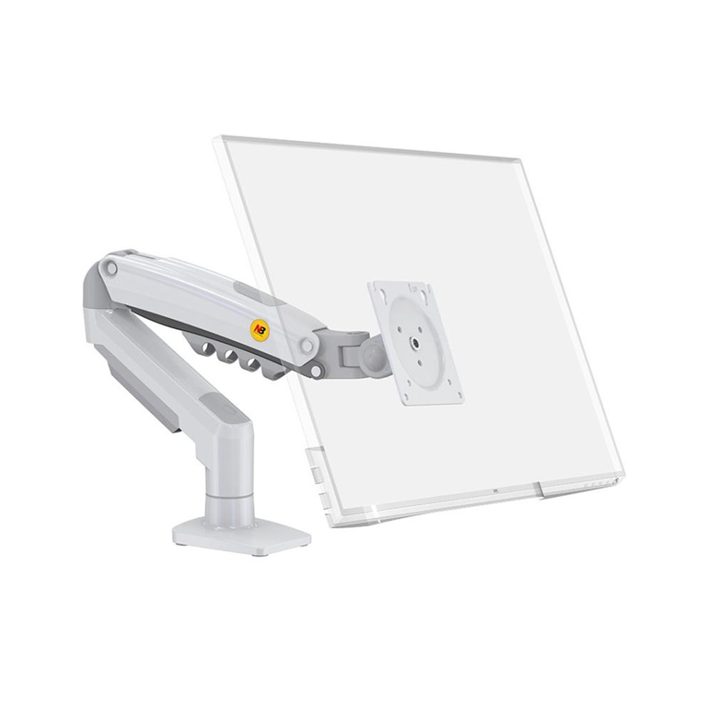 NB F80-XE Single Monitor 17″ – 32″ Arm Desk Mount Table Stand Full Motion Flat, 2-9 KG (White)