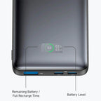 Anker 533 power bank USB-C and USB-A ports detail