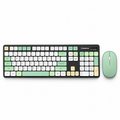 Wireless Bluetooth Keyboard and Mouse Combo – Type-C Rechargeable, Full-Size Keyboard, Mint Green