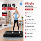 2.5HP Walking Pad Treadmill with 4 Level Vibration Massager