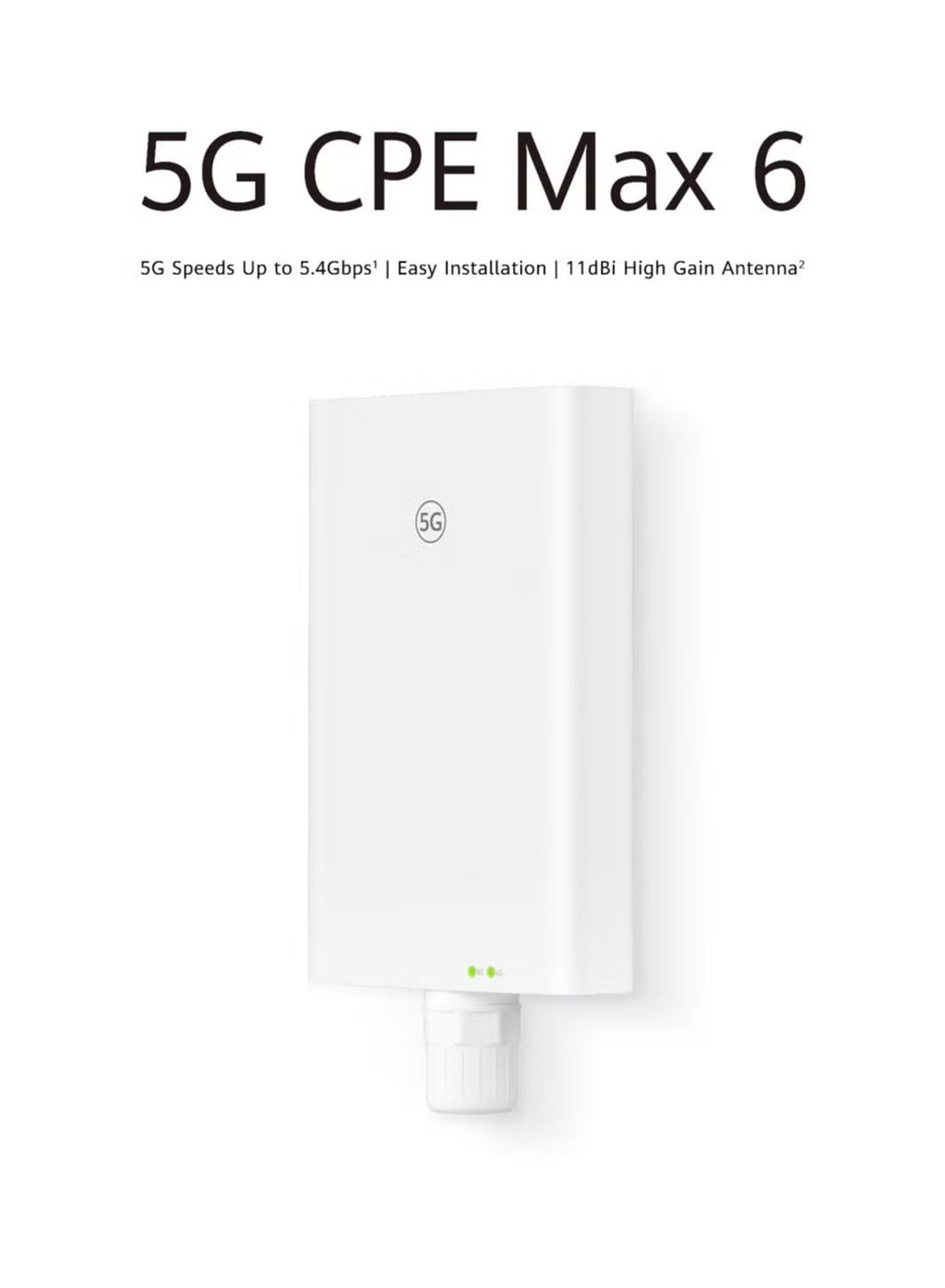 5G CPE Max 6 Outdoor WiFi 6 Router (H362-383) Unlocked, 2.5Gbps