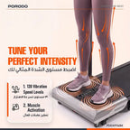 Porodo Athlete Dual-Function Treadmill With Built - In Vibration Training - Black