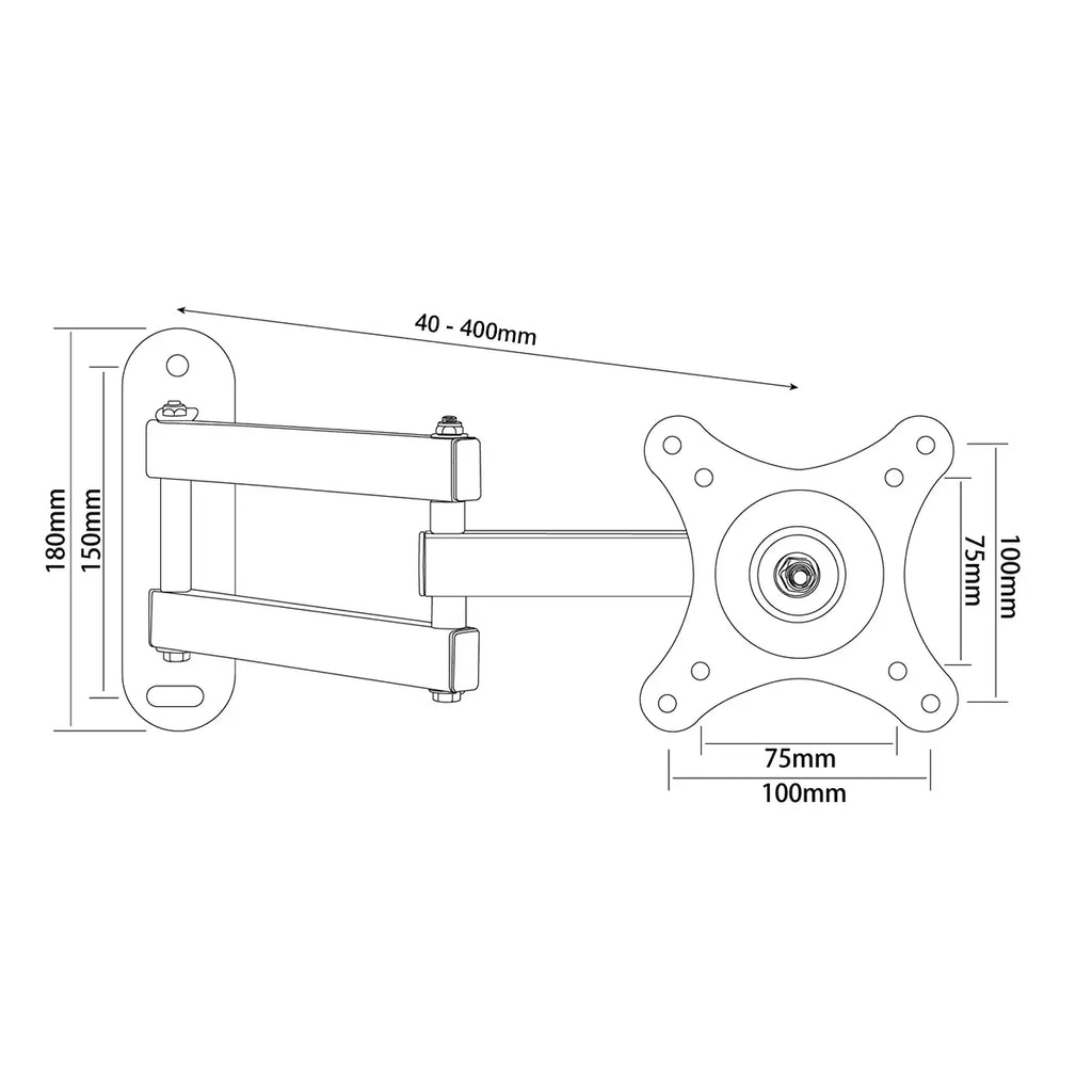 Skilltech SH1010P Low Cost Full-Motion TV Wall Mount