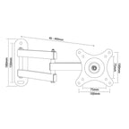 Skilltech SH1010P Low Cost Full-Motion TV Wall Mount