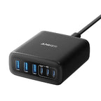 Anker Charger (112W, 6 Ports, GaN) | Black