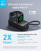 Anker MagGo power bank built-in Apple Watch charger detail