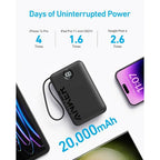 Anker A1647H11 power bank USB-C and USB-A ports detail