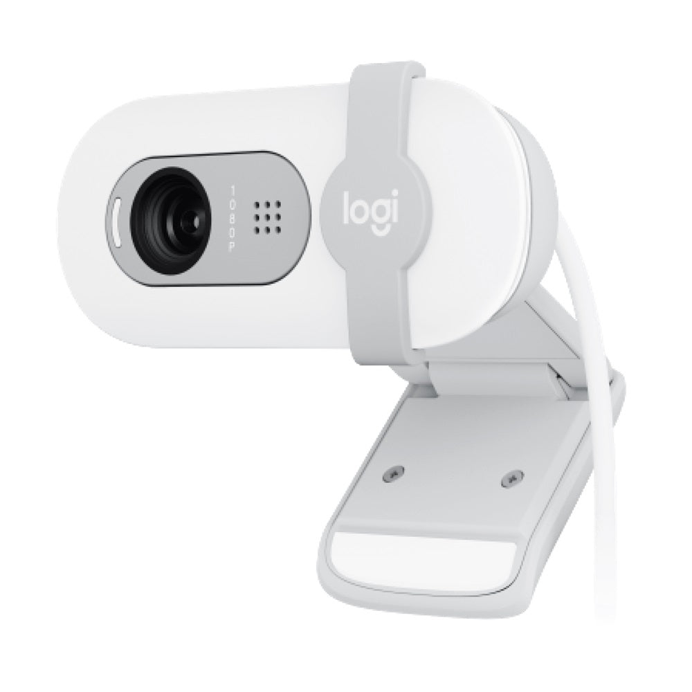 Logitech Brio 100 Full HD Webcam with Privacy Shutter – Off-White