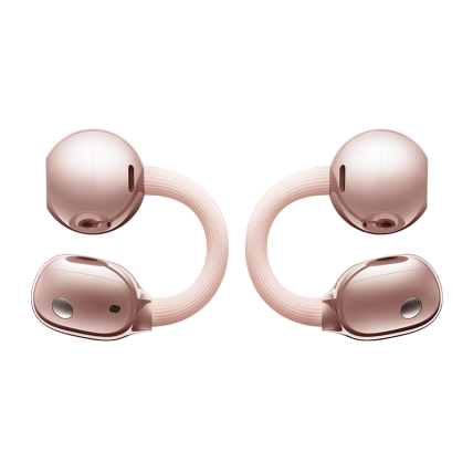 Huawei FreeClip 2 gold earbuds with charging case