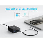 Anker Charger (112W, 6 Ports, GaN) | Black