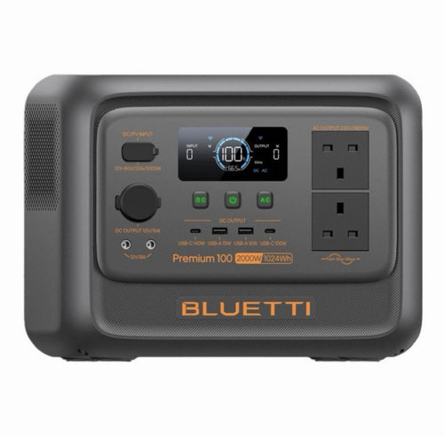 BLUETTI Premium 100 V2 AC outlets and charging ports detail