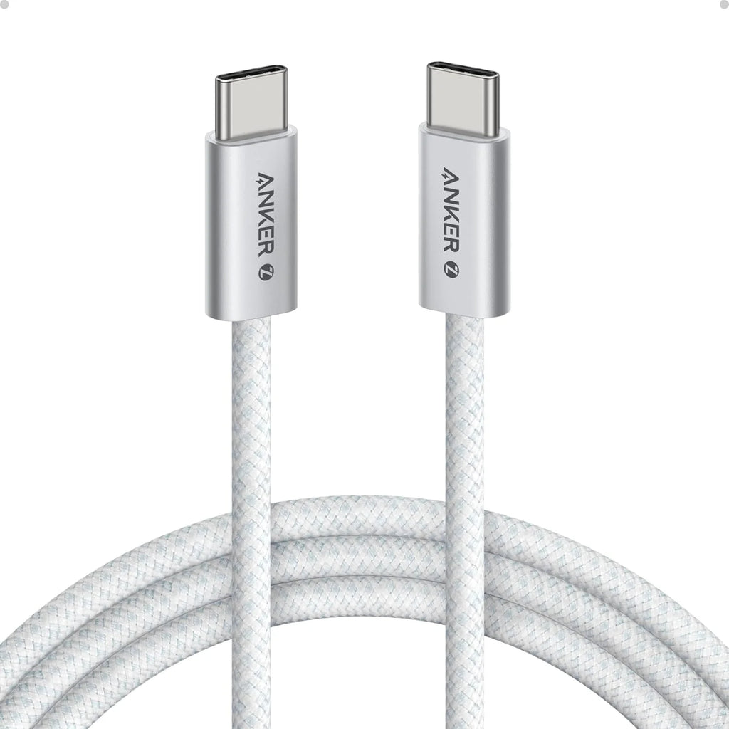 Anker Zolo 240W USB-C to USB-C Cable, Braided and Dirt-Free 1.8m (6ft) | White