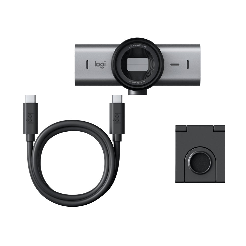 Logitech MX Brio 4K Ultra HD Collaboration and Streaming Webcam, Graphite