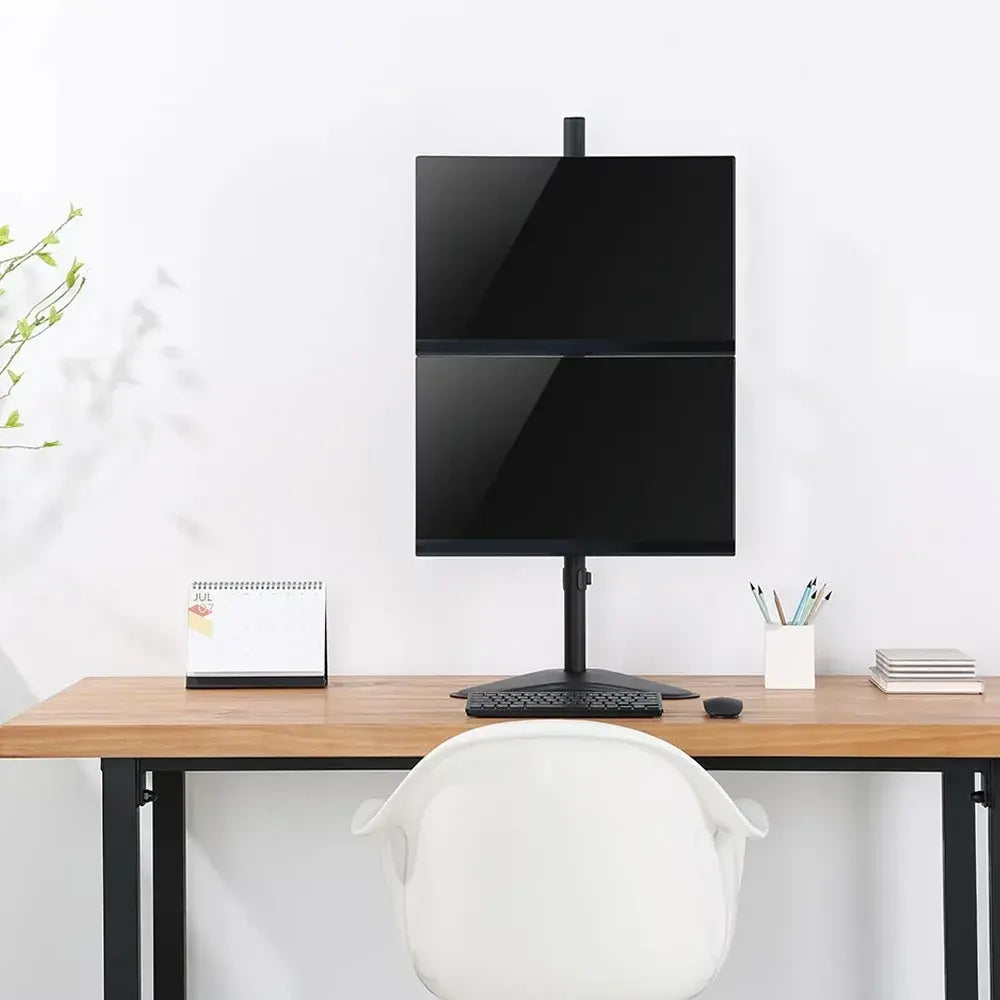 Skilltech SH120 T02V Vertical Dual-Monitor Steel Articulating Desktop Mount