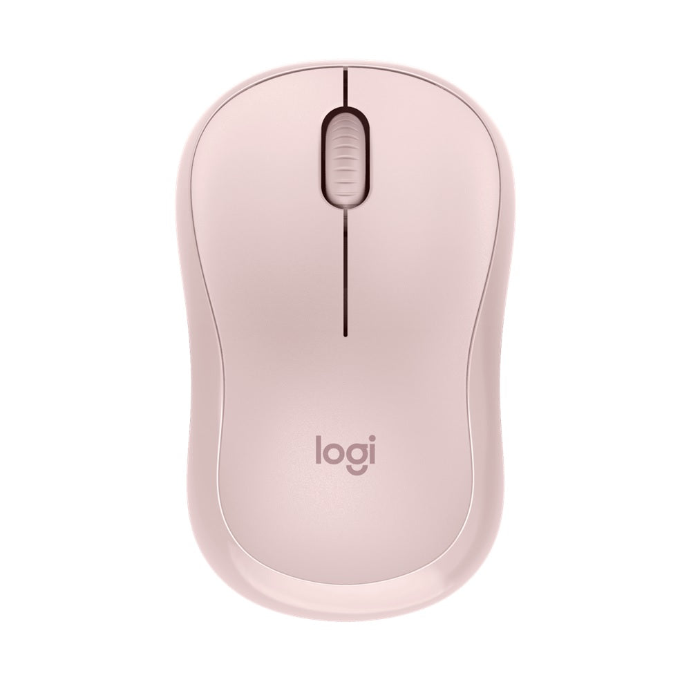 Logitech M240 rose silent wireless mouse side view