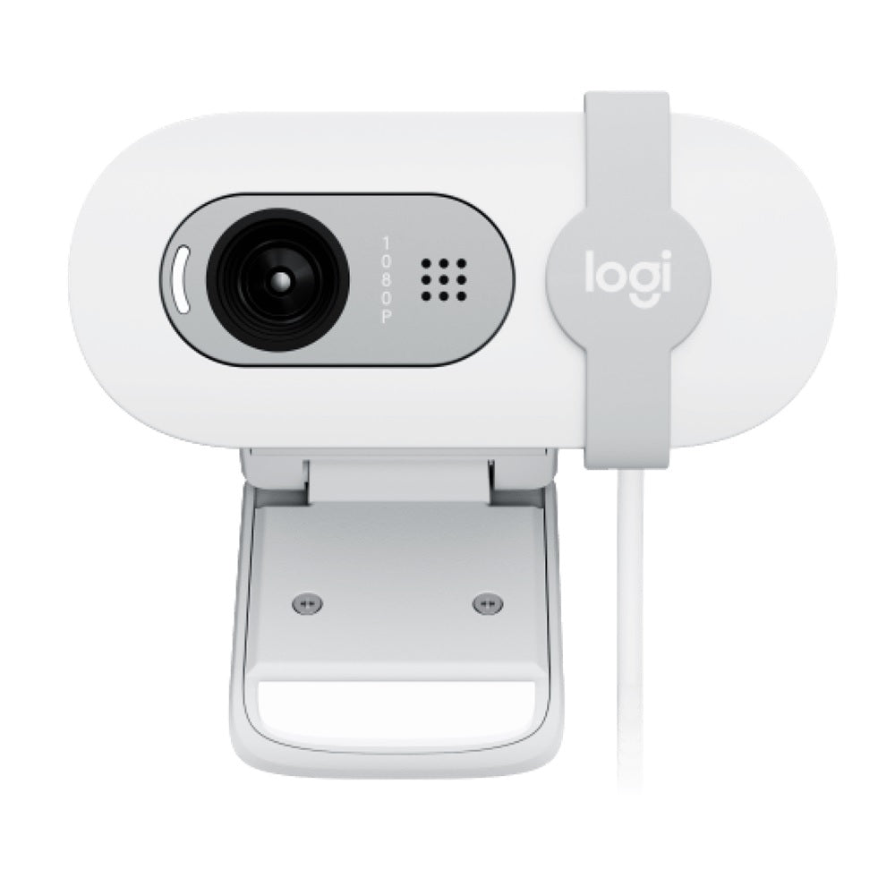 Logitech Brio 100 Full HD Webcam with Privacy Shutter – Off-White