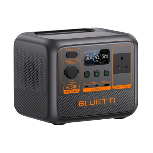 BLUETTI AC50P AC outlets and USB ports detail