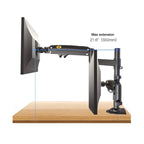 NB H180 Dual Monitor 17”- 27” Full Motion Arm Desktop Table Mount Stand- Flat monitors