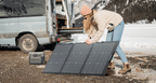 EcoFlow 220W solar panel folded carry design