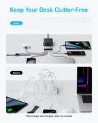 Anker Charger (112W, 6 Ports, GaN) | Black