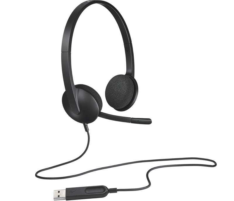 Logitech H340 USB Headset Noise Canceling Microphone