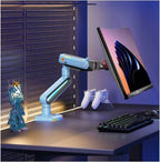 North Bayou NB F6 RGB Gaming Monitor Arm – Premium Full-Motion Desk Mount
For 32–60 Inch LED, LCD, and Curved Monitors – lake blue