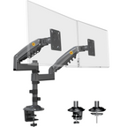 NB H180 Dual Monitor 17”- 27” Full Motion Arm Desktop Table Mount Stand- Flat monitors