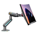 NB F6 RGB Gaming Monitor Arm, Height Adjustable 490mm, Fits 32"-60" Screens, 20kg Load, Matte Gray, 360° Rotation, VESA 100x100– Gaming, Workstations & Office Desk Mount