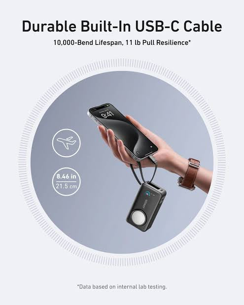 Anker MagGo power bank USB-C port and display