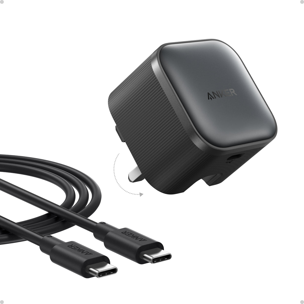 Anker Nano Charger 45W Fast Charger with USB-C Cable, Black
