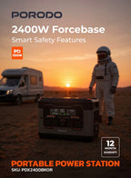 Porodo 2400W power station touchscreen display