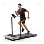 Porodo Athlete Dual-Function Treadmill With Built - In Vibration Training - Black