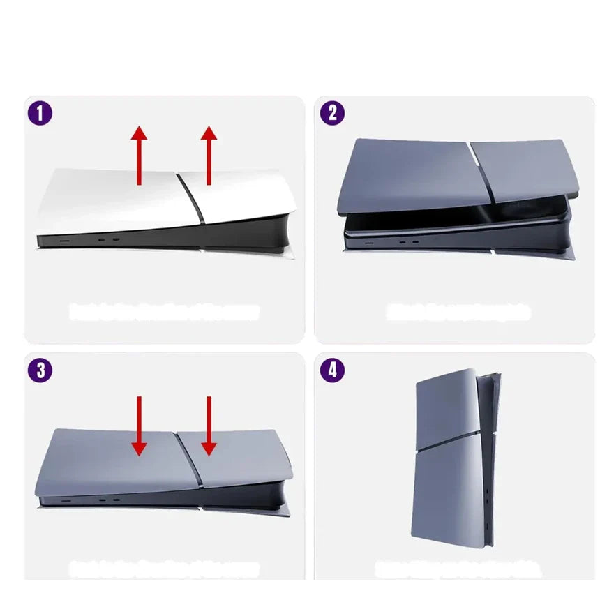 PS5 Slim cover plates on console