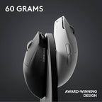Logitech Pro X Superlight 2 black wireless gaming mouse bottom