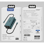 Onten 9591A USB-C 11in1 Hub Docking Station HDMI 4K30Hz VGA RJ45 3.5mm with Card reader