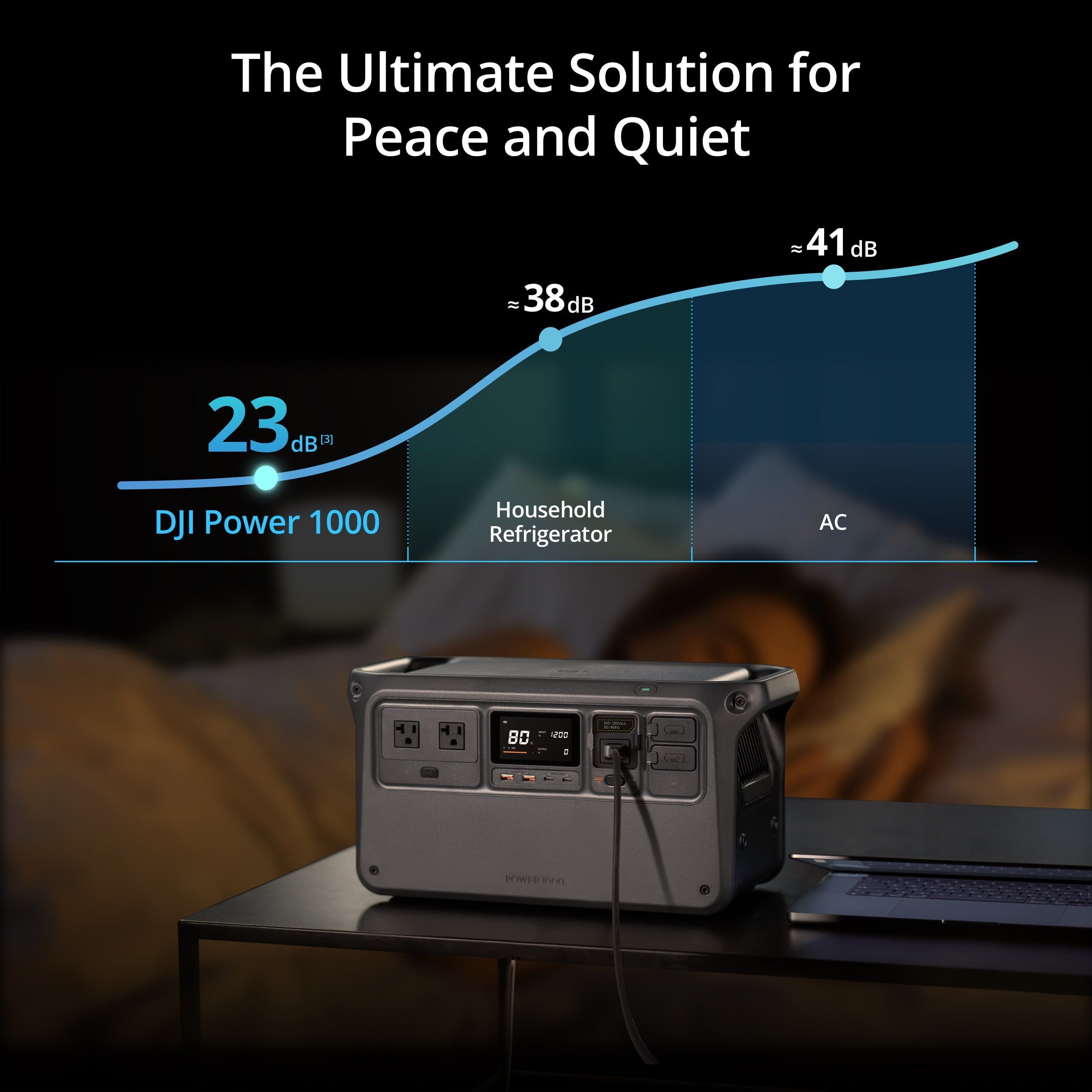 DJI Power 1000 V2 power station side profile