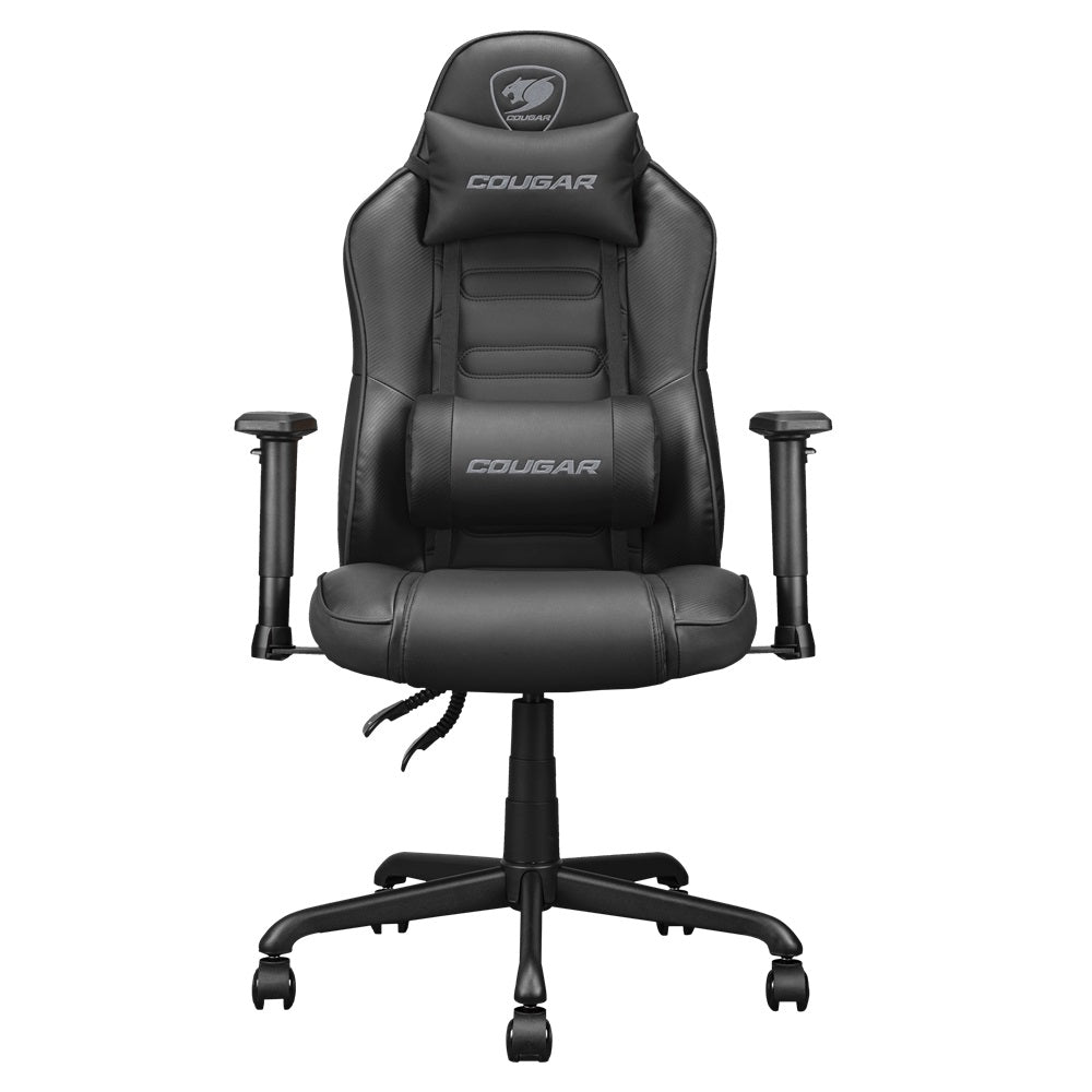 Cougar Fusion S black gaming chair 120kg front view Kuwait