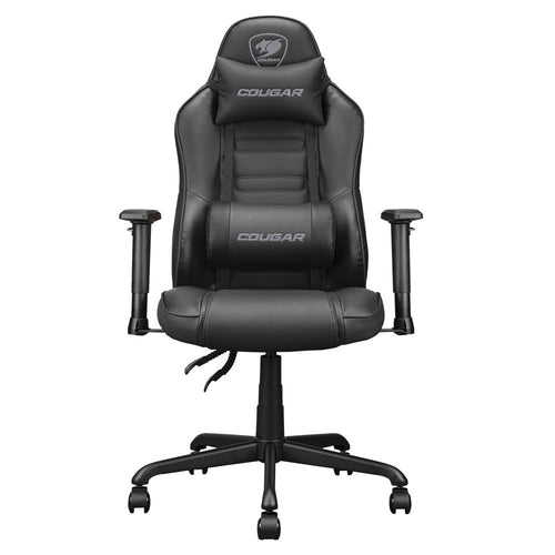 Cougar Fusion S black gaming chair 120kg front view Kuwait