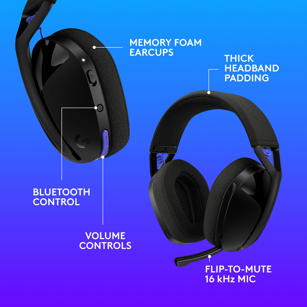 Logitech G321 LIGHTSPEED Wireless Gaming Headset, Black