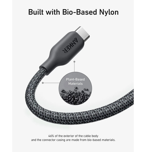 Anker 542 USB-C to Lightning Cable – Bio-Nylon – 6ft/1.8m -Black -A80B6H11