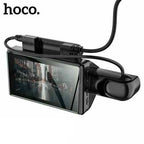 Hoco Di07 dashcam front and rear camera recording simultaneously