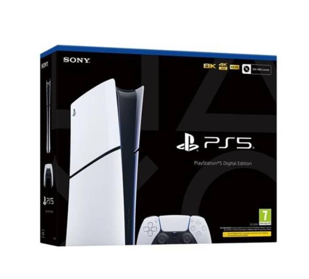 PS5 Slim Digital console with controller angle