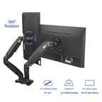 NB F160 Dual Monitor 17″ – 27″ Arm Desk Mount Table Stand Full Motion 2-9 KG – Flat Monitors