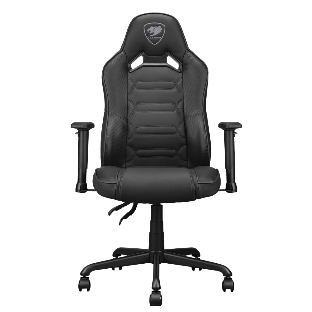 Cougar Fusion S chair armrest and lumbar support detail