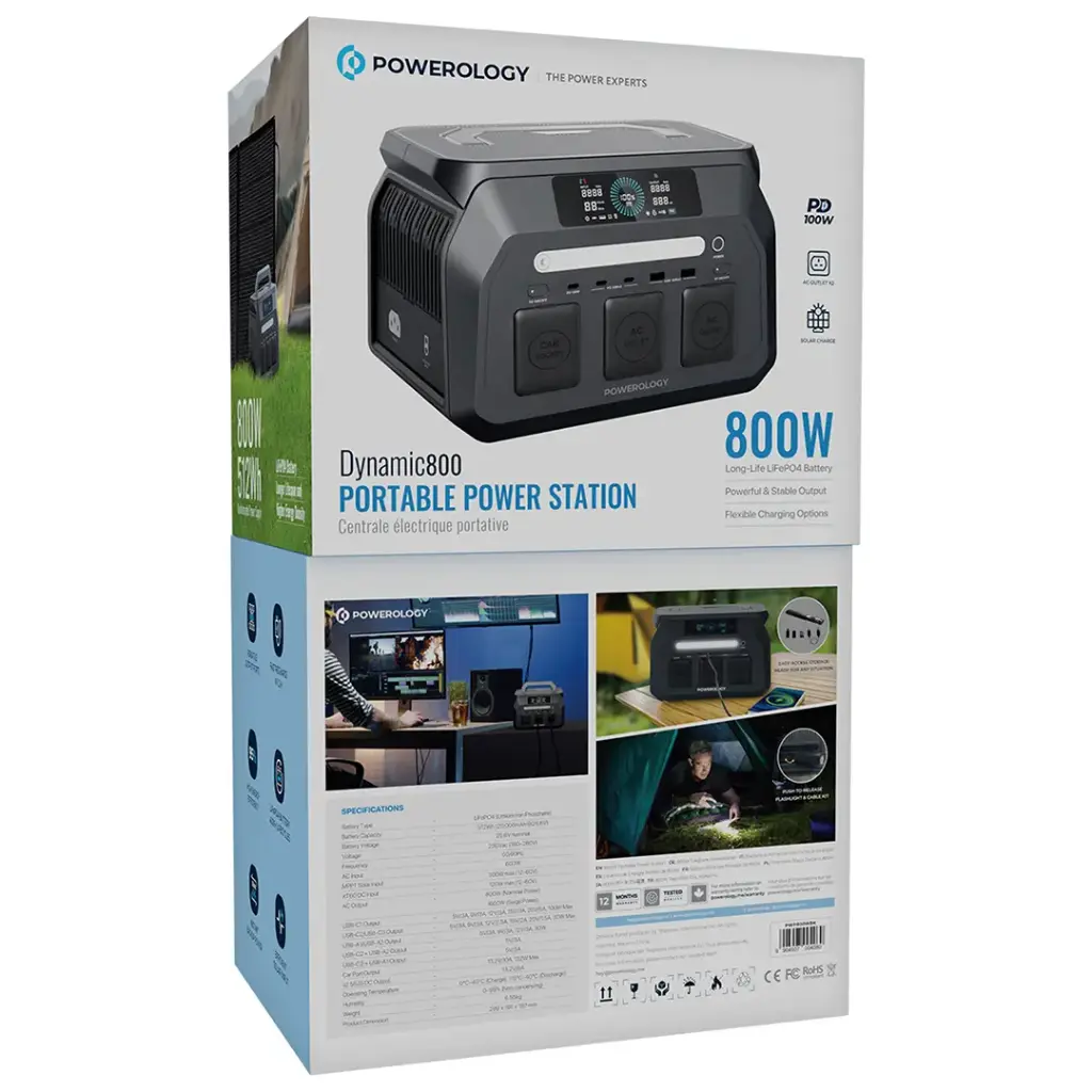 Powerology Dynamic 800 power station in use