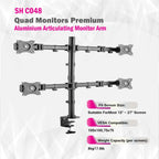 Skilltech SH C048 Quad Monitors Premium Aluminium Articulating Monitor Arm