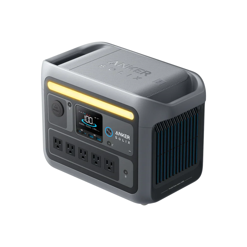 Anker SOLIX C800 power station side profile view
