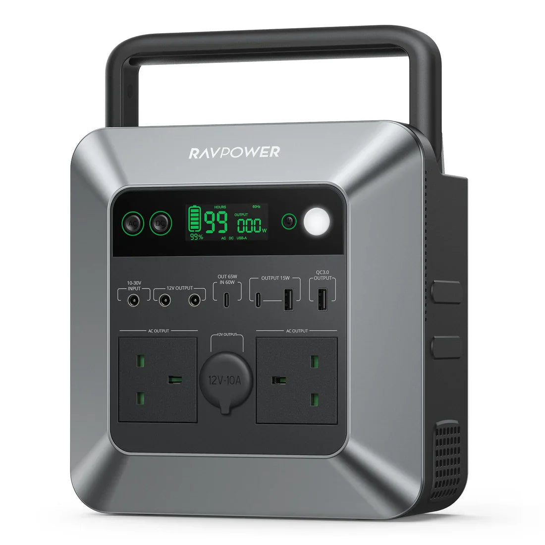 RAVPower RP-PB237 600W portable power station front view Kuwait